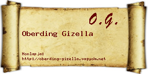 Oberding Gizella névjegykártya